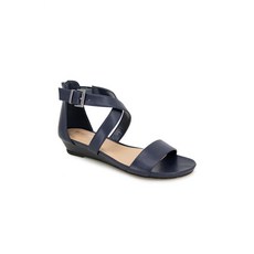 Kenneth Cole REACTION 여성용 크로스 웨지 샌들 네이비 167838