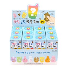 랜덤 음료 말랑모찌 3탄 24개(박스) 랜덤박스 말랑이 스퀴시 주물럭 인형 소형 선물, 1세트
