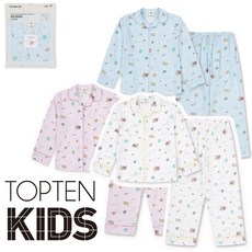 탑텐키즈 어린이 간절기 카카오 파자마 잠옷 실내복 세트