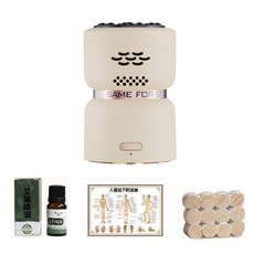 明火小美灸 四維能量艾灸儀 EMS微電流 砂石刮痧 紅光照射 高頻振動 温罐禮盒包裝, 加購艾草柱, 02