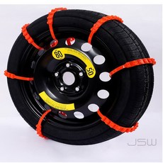 웍스알 차량용 케이블타이 스노우체인 레드10P 오토바이스노우