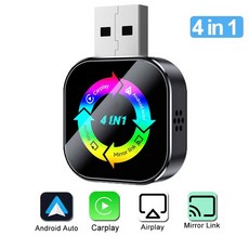 IN 무선 와이파이 AI 블루투스 미러링크 동글 USB 유선에서 어댑터 박스 안드로이드 차량용 카플레이 오토 에어플레이, Q1O