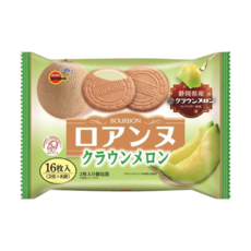 부르봉 로안느 크라운 멜론 쿠키 일본 전병 비스킷 여름, 2개, 113g