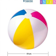 INTEX 透明繽紛沙灘球 充氣球 海灘球 兒童海邊戲水 塑膠球 漂浮球3歲, 1個, INTEX 59030直徑約61公分