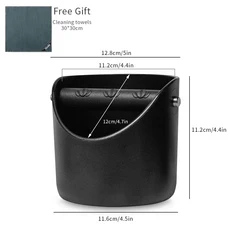 에스프레소 커피 찌꺼기 용 노크 박스 스테인레스 안티 슬립 그라인드 덤프 빈 바리스타 도구 카페 액세서, 01 Plastic H