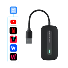 오토캐스트 Play2Video Express 무선 카플레이 안드로이드 오토 2in1 동글 유튜브 넷플릭스 OTT 시청 가능, 블랙, CA515-TK2