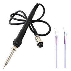 인두기 여분 가열 요소 포함 오리지널 Saike 납땜 스테이션 852D 909D 898D 8586 범용 손잡이 2 개, 1) 5holes, 1개