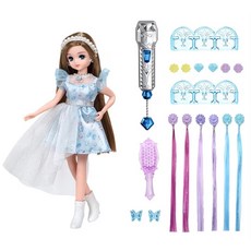 LICCA 莉卡娃娃 接髮變髮粉藍偶像小翼 LA91469，兒童玩具，造型百變，激發想像力, 1個