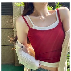 앨오앤지 여성 레이어드 캡내장 나시