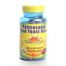 Nature's Life policosanol 紅麴米 素食膠囊, 60入, 1個, 60錠