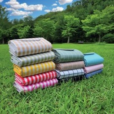 집자랑 돗자리 피크닉 야외 돗자리 140x150, 스트라이프-파우더_140x150