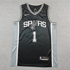 NBA 샌안토니오 스퍼스 1번 빅토르 웸반야마 유니폼 농구 상의