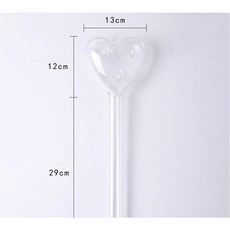 하트 핸들 아크릴볼 부케 꽃다발 만들기 DIY 재료 13x29cm, 투명