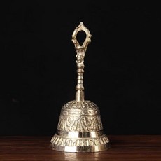 클래식 황동 손잡이 핸드벨 종소리 신주종 주물종, 골드, 골드