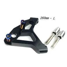CNC 알루미늄 100mm 오토바이 브레이크 캘리퍼스 브래킷/220mm 디스크 용 빠른 30/33 코어 전면 충격 흡수, 02 black 260mm left