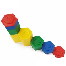 [Learning Resources] 육각 저울추 Hexagram Weights (54개), 단품