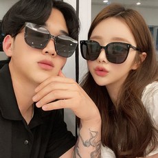 커플 자외선차단 남자여자 오버사이즈 블랙 사각 선글라스