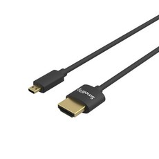 스몰리그 코일형 HDMI 케이블 2.0(A~A) 4K@60Hz 18Gbps 고속 지원 3D BMPCC 4K/6K 파나소닉 S1H/GH5 등 모니터 짐벌 - 4963, 55CM(D to A), 1개