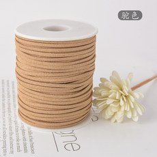 臺南出貨 韓國絨 雙面絨 仿皮繩 手鍊項鍊繩 鮮花禮盒包裝絲帶 DIY甜品蛋糕綁帶, 駝色, 1個