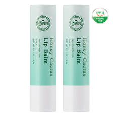 [계절한정특가] [자외선차단 + 보습] 1+1 코니샤 오아시스 허니 선인장 립밤 SPF13, 2개, 흰색, 3.3g