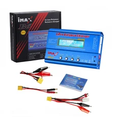 HTRC iMAX B6 80W 충전기 Lipo NiMh 이온 Ni-Cd 배터리 Discharger 디지털 밸런스, 04 no adapter blue, 02 AU PLUG, 01 China Mainland