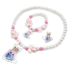 프린세스 캐치티니핑 진주 목걸이 팔찌 반지 3종 NEW 다이아나핑