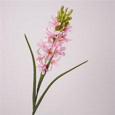 長枝3葉大風信子仿真花 高品質家居裝飾假花盆栽, 1個, 長枝3葉大風信子-淺紫色