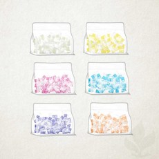 비누클레이 꼬메빔보 비누찰흙 버블솝플레이 향기 택1 36개입, 하양