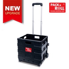 팩앤롤 접이식 멀티카트 대형, 블랙, 1개