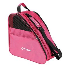 Getfitsoo 아이스 스케이트 백 스케이트용 통기성 가방 조절 가능한 어깨끈이 있는 3중 레이어 롤러 인라인 지퍼 포켓 롤러블레이드 어린이 청소년 남성 여성용 (로즈, 로즈 레드