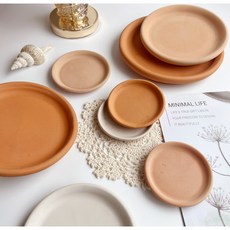 앙비까사 U라인 토분받침, 피치, 1개