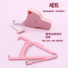 스킨폴드캘리퍼 체지방측정기 복부두께 단일 디지털 측정, 1개, 핑크 측정 플라이어 + 사이즈 측정자, 기본 모델명/품번