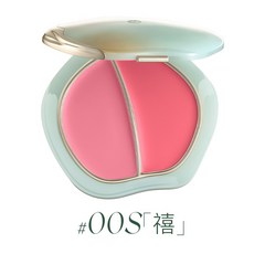 TIMAGE 彩棠 踏浪靜水瀾光雙色腮紅膏 00S禧色號 持色輕透水光感 附贈小漢堡粉撲, 1個, 00S「禧」(送小漢堡粉撲*1)