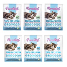 Purreland 倍淨豆腐砂貓砂 綠茶 5L 6入 可沖馬桶, 6包