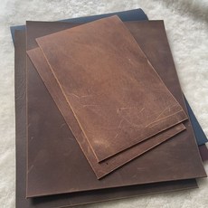 A급 1.4~2mm 1차 소가죽 핸드메이드 연습용 지갑노트 제작용가죽, 22x26cm
