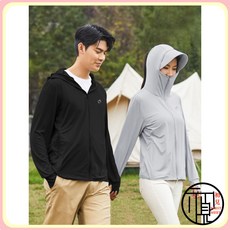 UPF50 錦綸防紫外綫夏防曬衣男超薄透氣防曬服女針織情侶皮 膚衣