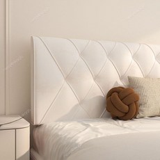 低價爆款 床頭靠墊 靠背枕 床頭闆軟包 長型靠枕 床頭罩加棉加厚床頭靠墊床頭遮醜神器木頭床頭軟包海綿榻榻米軟包, 法蘭絨(鵝暖白）斜形格,長200高60厚10cm套牀頭用