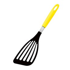 【日本下村工業Shimomura】日本製耐熱不沾專用斜煎鏟FVS-205, 黃色, 1個