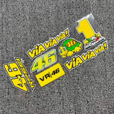 오토바이 반사 스티커 레드불 몬스터 슈퍼커브 바이크 헬멧 베스파 탑박스 데칼스티커 방수, 1개, 반사 스티커 VR46