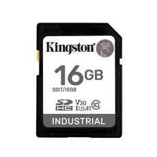 Kingston 金士頓 工業級 16G Industrial SDHC 記憶卡 高耐用 A1 U3 V30 大卡, 1個, 16GB