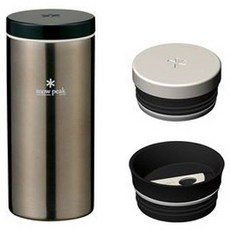 snow peak 雪諾必克 System Bottle 保溫保冷隨行杯 TW-070R, 1個, 350ml, 深銀色