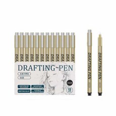 옥이드림 드로잉펜 12P 스케치펜 인물화그리기 캘리펜세트, 상세페이지 참조, 상세페이지 참조