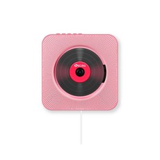 벽걸이 CD DVD플레이어 USB 블루투스 FM라디오 스탠드 겸용, 핑크