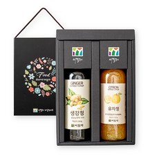 [씨밀레] 국내산 유자청&생강청 혼합세트, 1세트, 유자청 580g + 생강청 580g