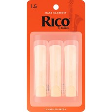 다다시오 우드윈즈 - 리코 베이스 클라리넷 리드 REA0315 강도 1.5 3팩, 3-Pack, Strength 2.5