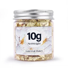 모조 골드 실버 구리 호일 스팽글 반짝이 공예 잎 플레이크 시트 종이 도금 DIY 네일 아트 장식, 15 10g-gold