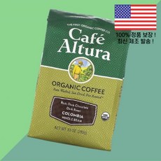 카페 알투라 커피 콜롬비아 통원두 다크 로스트 10온스 283g Cafe Altura Organic Coffee Colombia Whole Bean Dark Roast 10oz