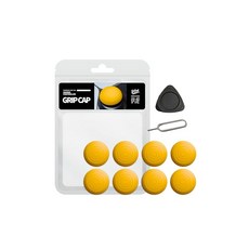 프리크 FREEK 그립 캡 8개 PS5 PS4 Xbox Switch Pro Switch 2 Joy‑Con 2 컨트롤러 전용_캡 돌출형/색상 옐로우_ Thumbstick Grip