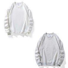 OCEANSUNFISH 남녀 공용 베이직 라운드 넥 맨투맨 2개입