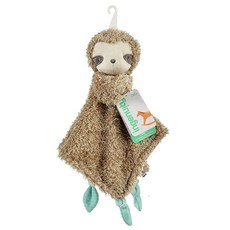Ingenuity Loni the Sloth Lovey 프리미엄 보안 담요 아기를 위한 부드러운 플러시 장난감 35.6cm(14인치), 로니